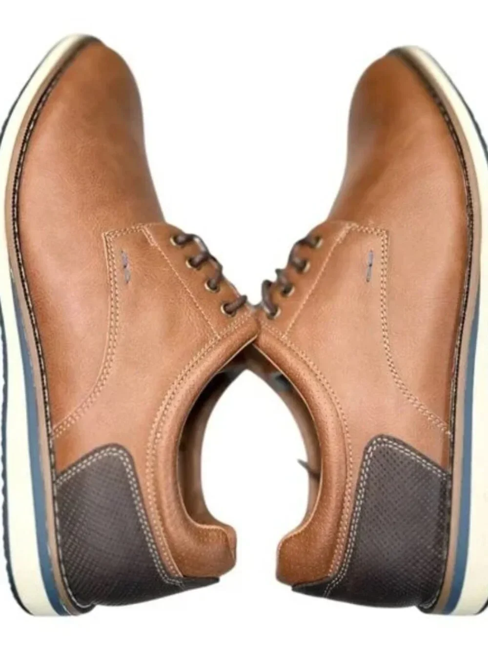 Nunn Bush Men’s Tan Oxford Dress Shoes | Size 10M | Memory Foam Comfort
